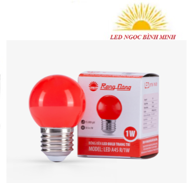Bóng đèn LED Bulb tròn 1W màu đỏ
