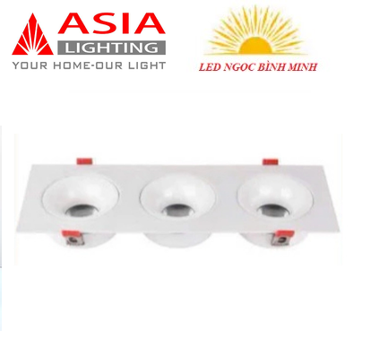 Đèn Âm Trần Vuông Trắng Chóa Trắng Asia Lighting AVCT